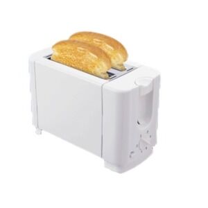 Royalford Stainless Steel Toaster - QLT-288A 650W 2 Slice White NEW